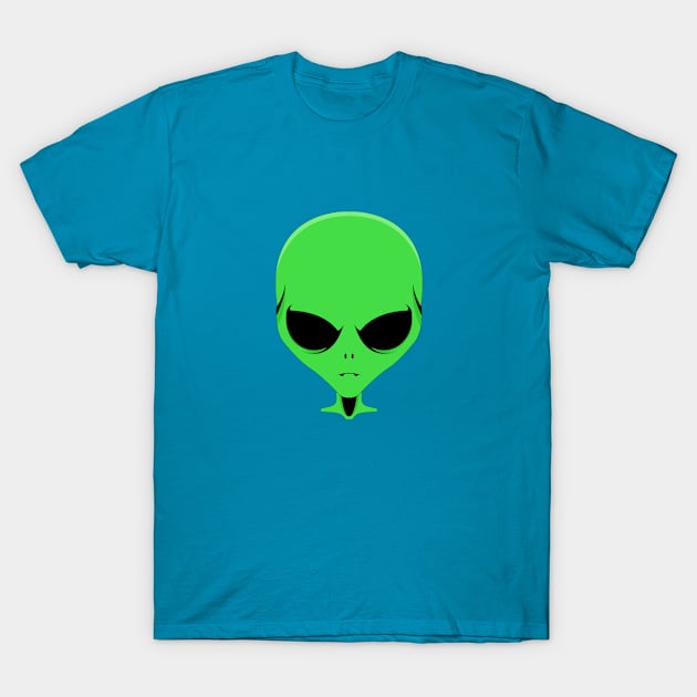 Alien Head Face T-Shirt by Fxs.std